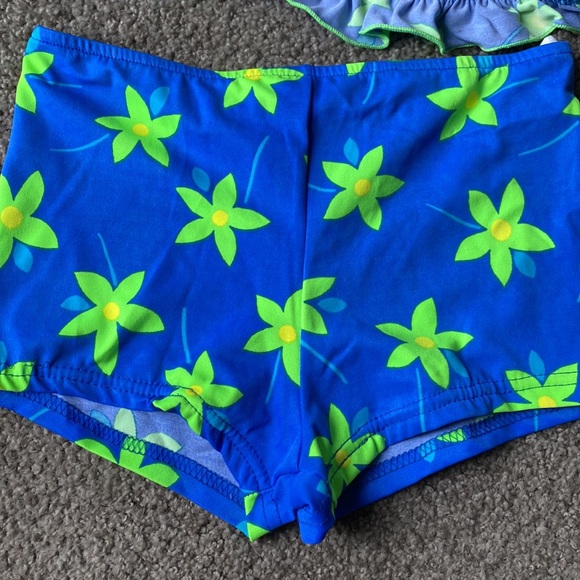 Jenni by Jennifer Moore girls neon blue and green bikini NWT - Picture 5 of 9